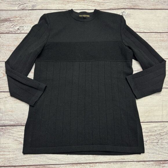 St John Basics Collection Black Knit Sweater Tunic Women’s Size Medium - Picture 2 of 10